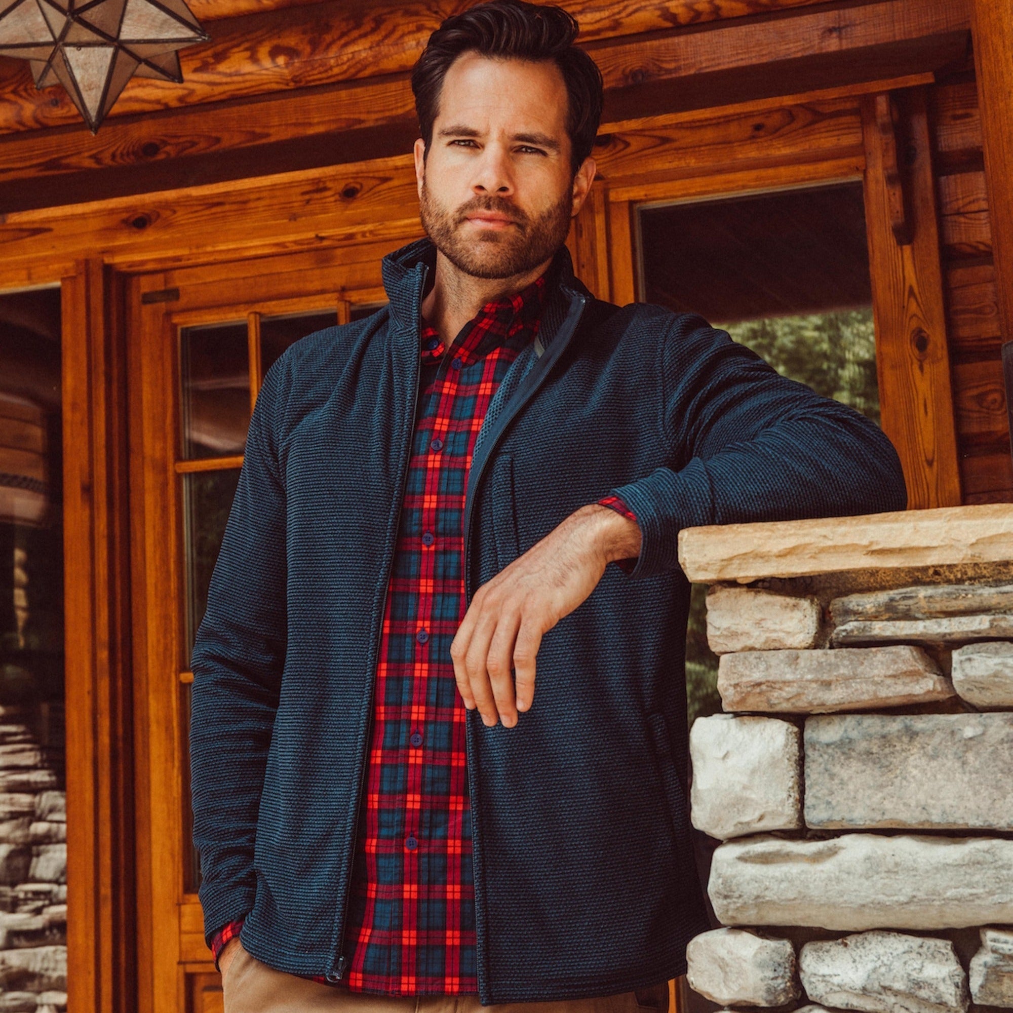 Men's Apex Full Zip Fleece Jacket - Crater Navy | Lightweight, Warm & Comfortable | Perfect for Hiking, Camping & Outdoor Activities