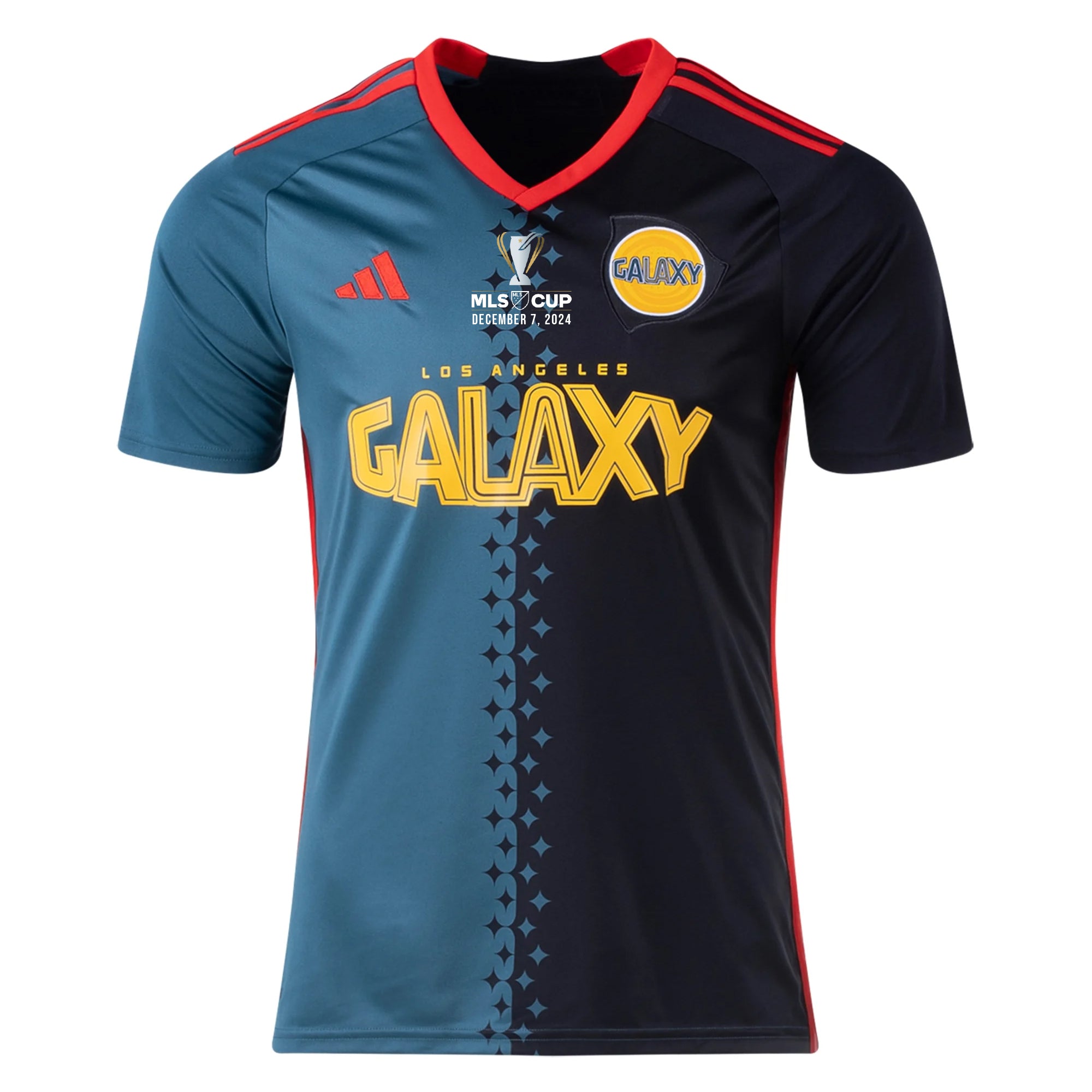 Adidas LA Galaxy Third Jersey 2024-2025 with MLS Cup Finals Patch - Black/Virdia - Authentic Soccer Jersey for Fans & Players - Perfect for Match Days & Sports Events