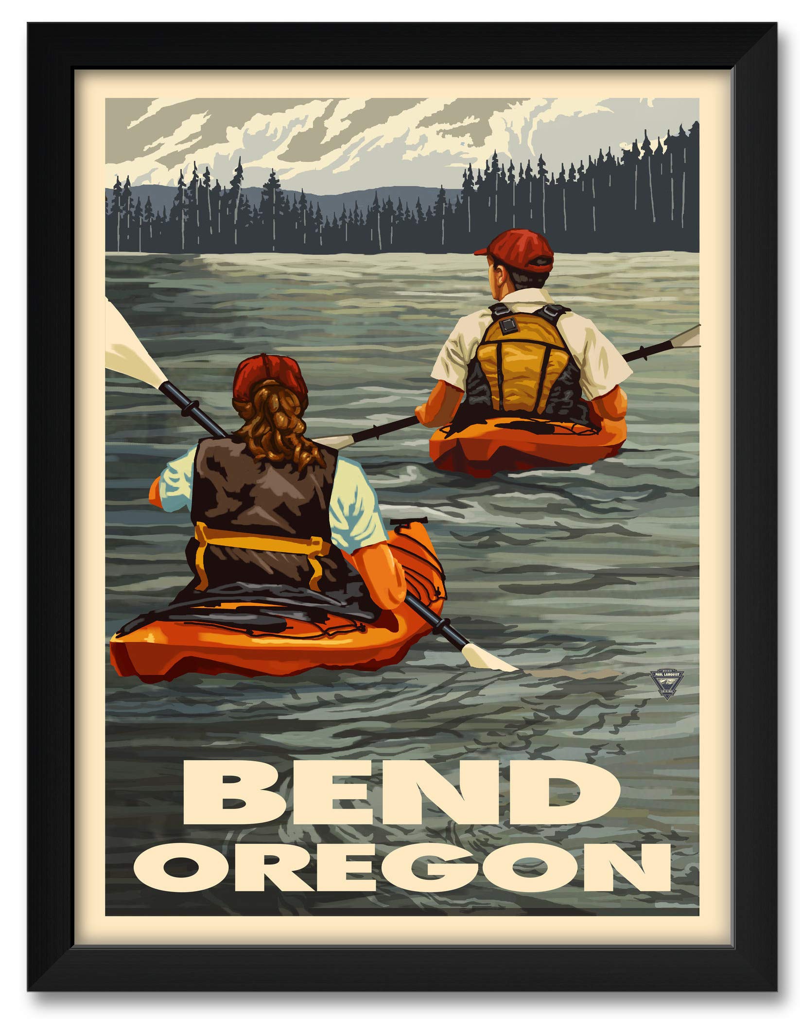 Bend Oregon Kayak Adventure Framed Art Print - 20