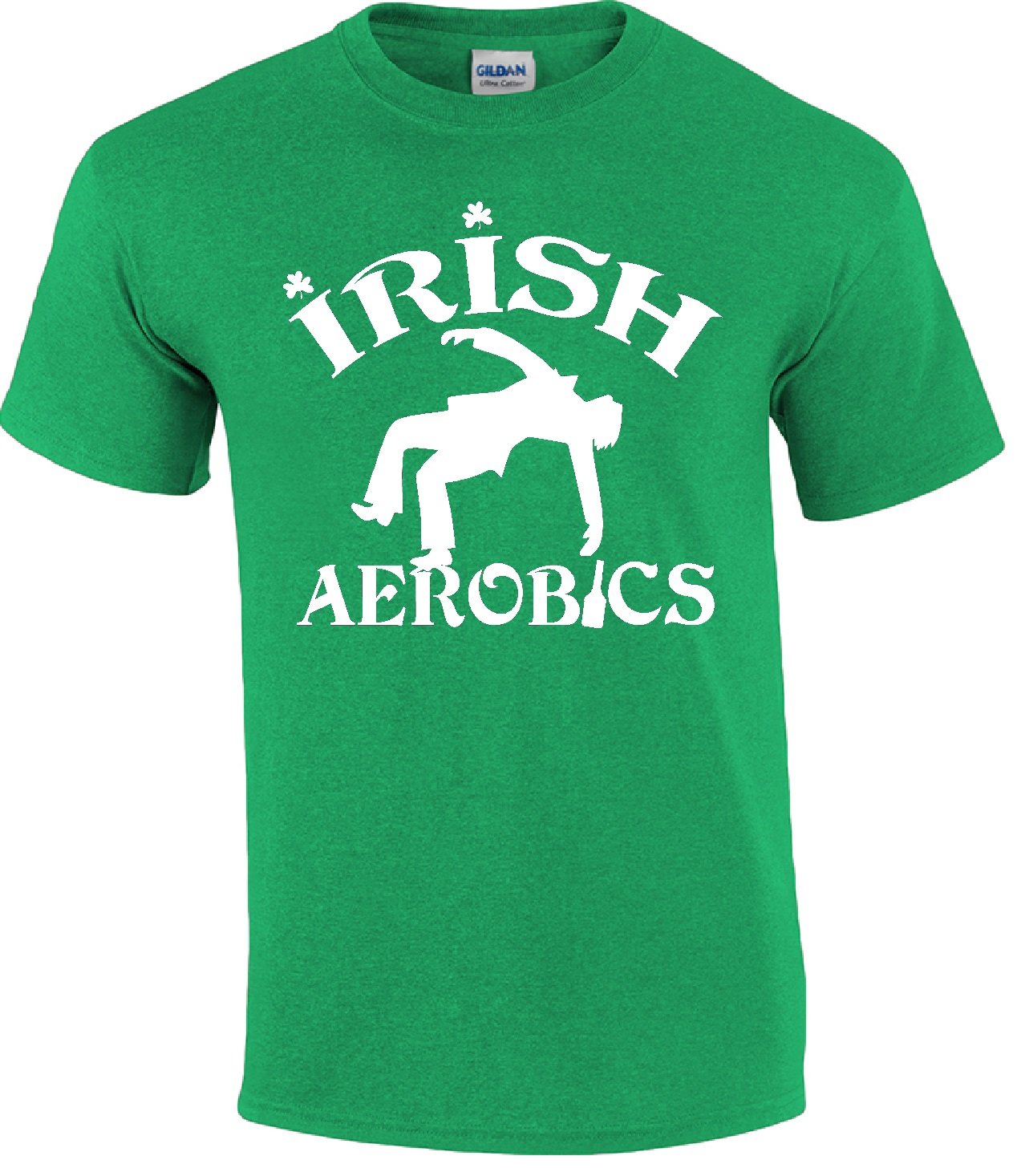 STUFF WITH ATTITUDE Irish Aerobics Kelly Green T-Shirt - Comfortable Cotton Tee for St. Patrick's Day, Workouts & Casual Wear