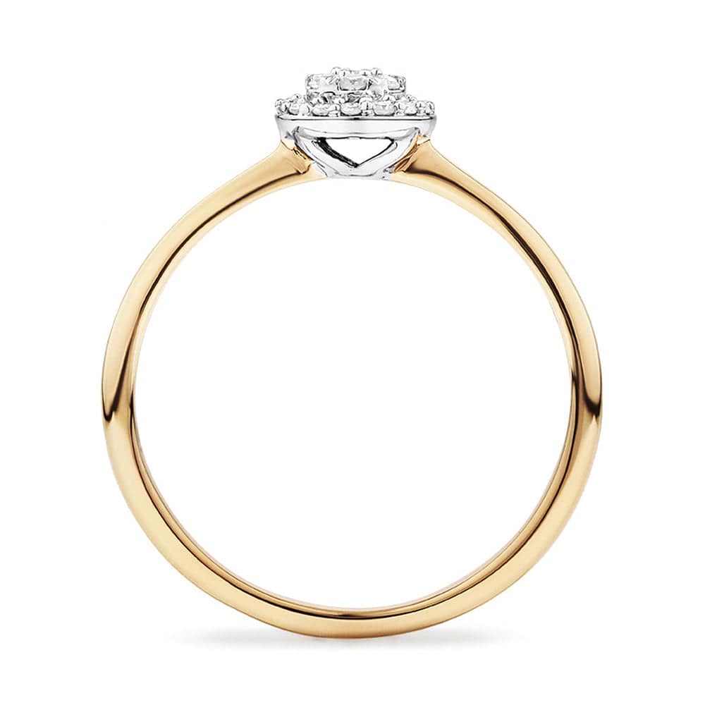 Lab Grown Diamond Promise Ring - Round Cluster Engagement Ring for Women, Ethical & Affordable Alternative to Mined Diamonds - Perfect for Proposals, Anniversaries & Special Occasions