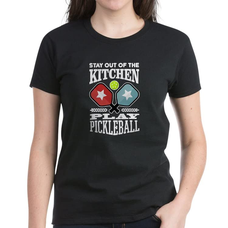 Stay Out of The Kitchen Play Cotton T-Shirt - Funny Slogan Tee for Women & Men - Comfortable Casual Wear for Home, Parties & Gifts