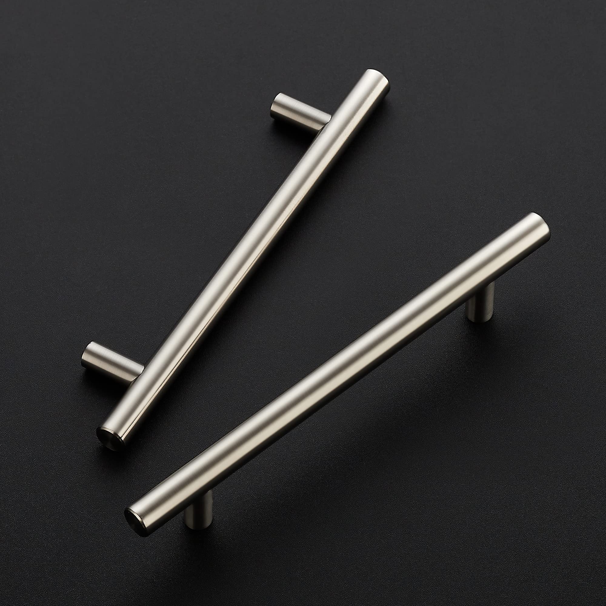 Ravinte 32 Pack Brushed Nickel Stainless Steel Cabinet Pulls - 7.38 Inch Kitchen Drawer Handles with Mounting Template (7-3/8