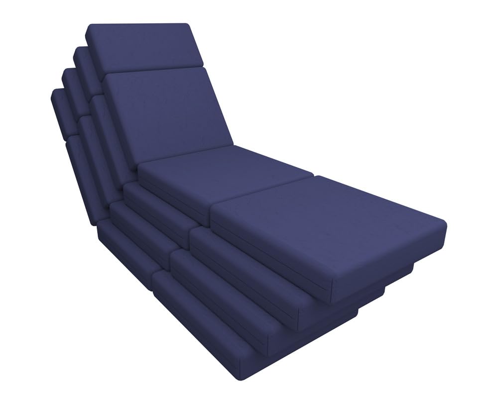 4-Piece Waterproof Outdoor Chaise Lounge Cushions Set (72