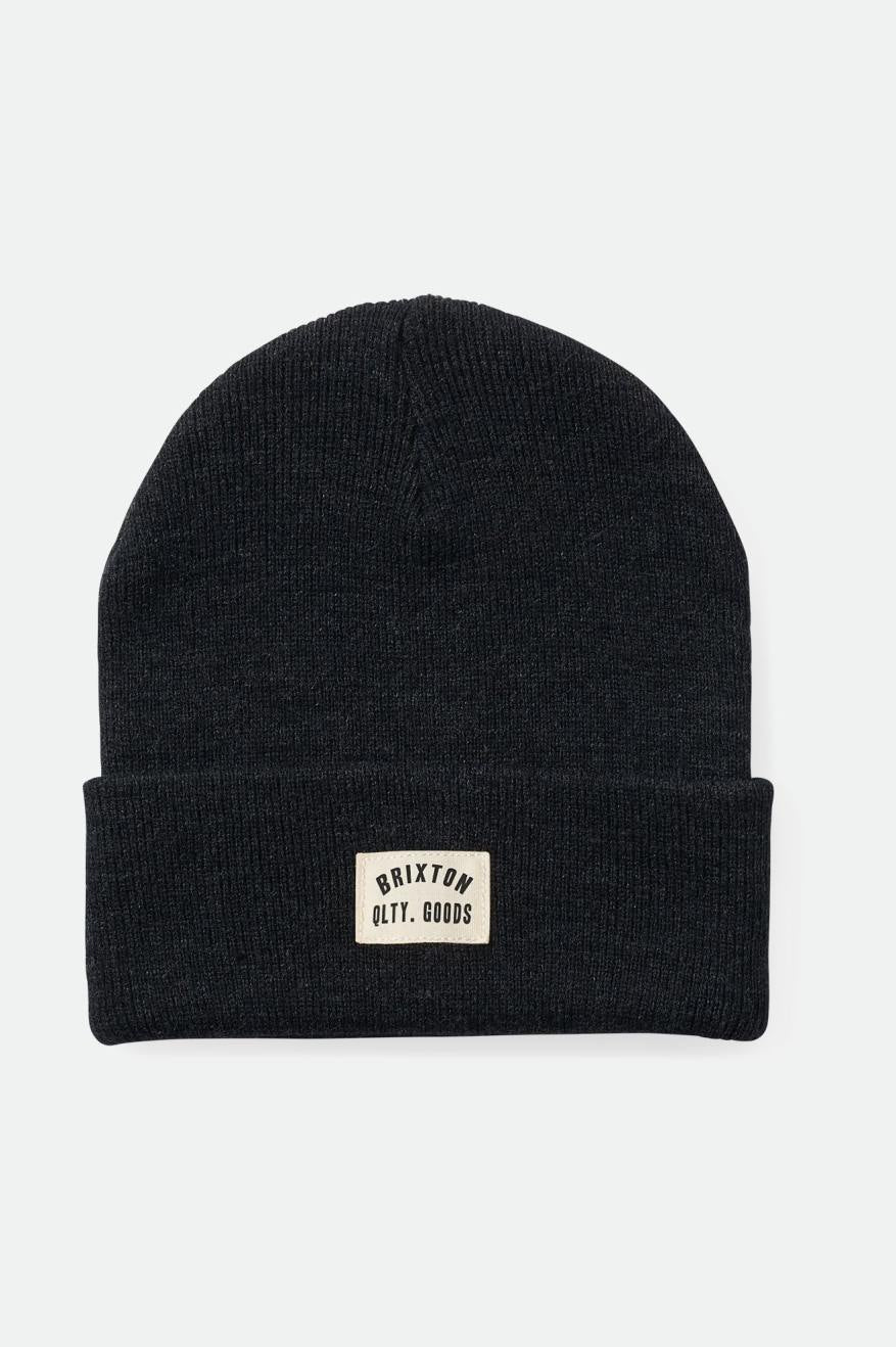 Woodburn Watch Cap Beanie - Washed Black | Winter Warm Knit Hat for Men & Women | Outdoor Activities, Skiing, Hiking & Casual Wear