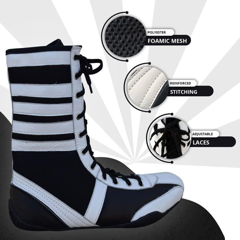 Best Professional Boxing & Wrestling Shoes for Men & Women - Breathable, Non-Slip Rubber Sole, Lightweight Training Boots for Adults & Youth - Perfect for Boxing Gyms, MMA Training & Martial Arts Practice