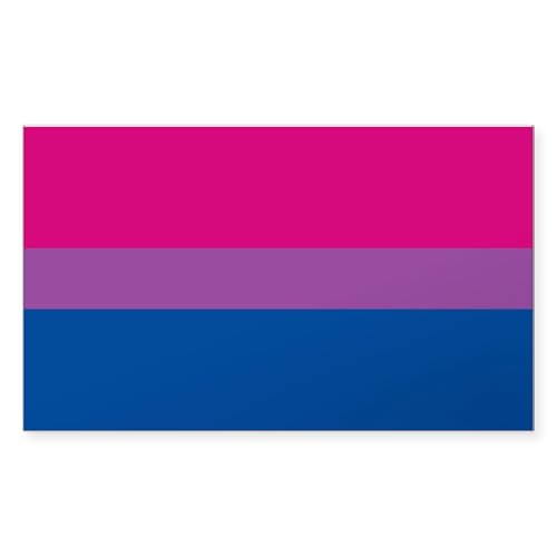 Clear - Bisexual Pride Flag Rectangle Sticker