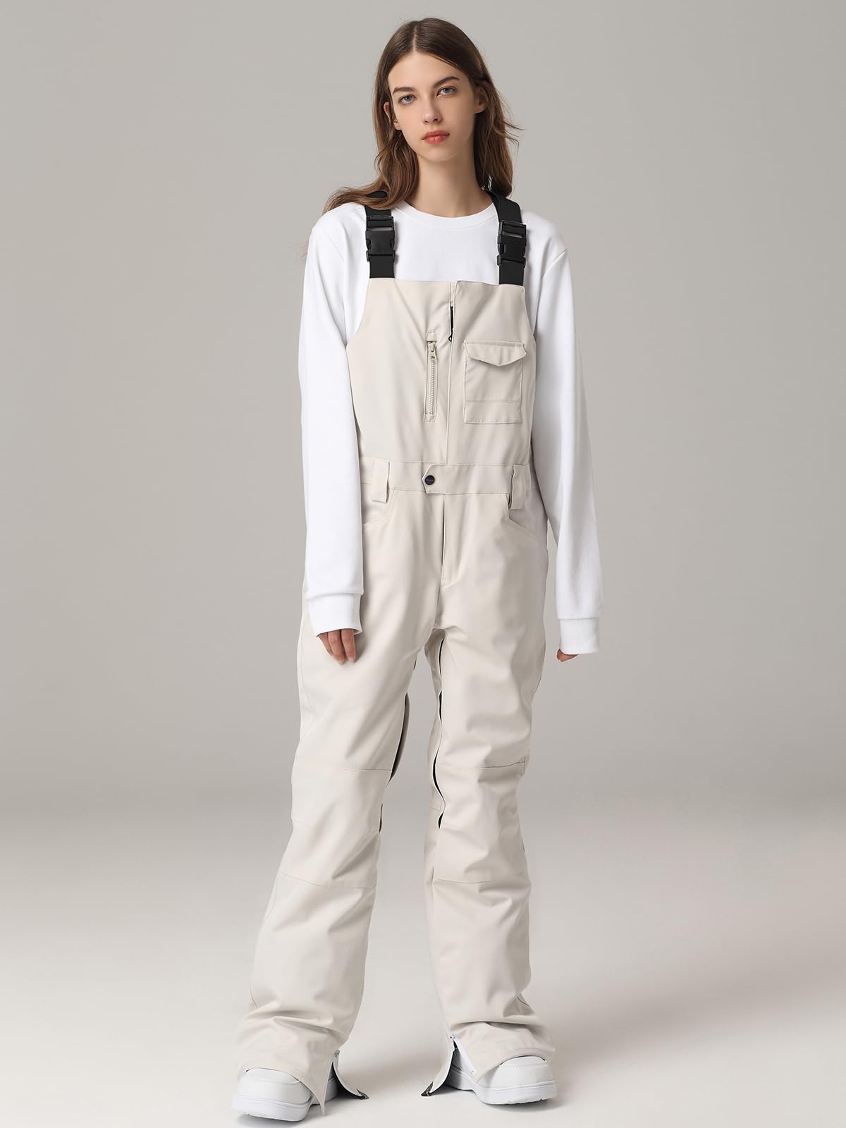 SEARIPE Women's Waterproof Ski Pants - Insulated Snow Bib Overalls with Adjustable Fit & Ripstop Fabric for Skiing, Snowboarding & Winter Outdoor Activities