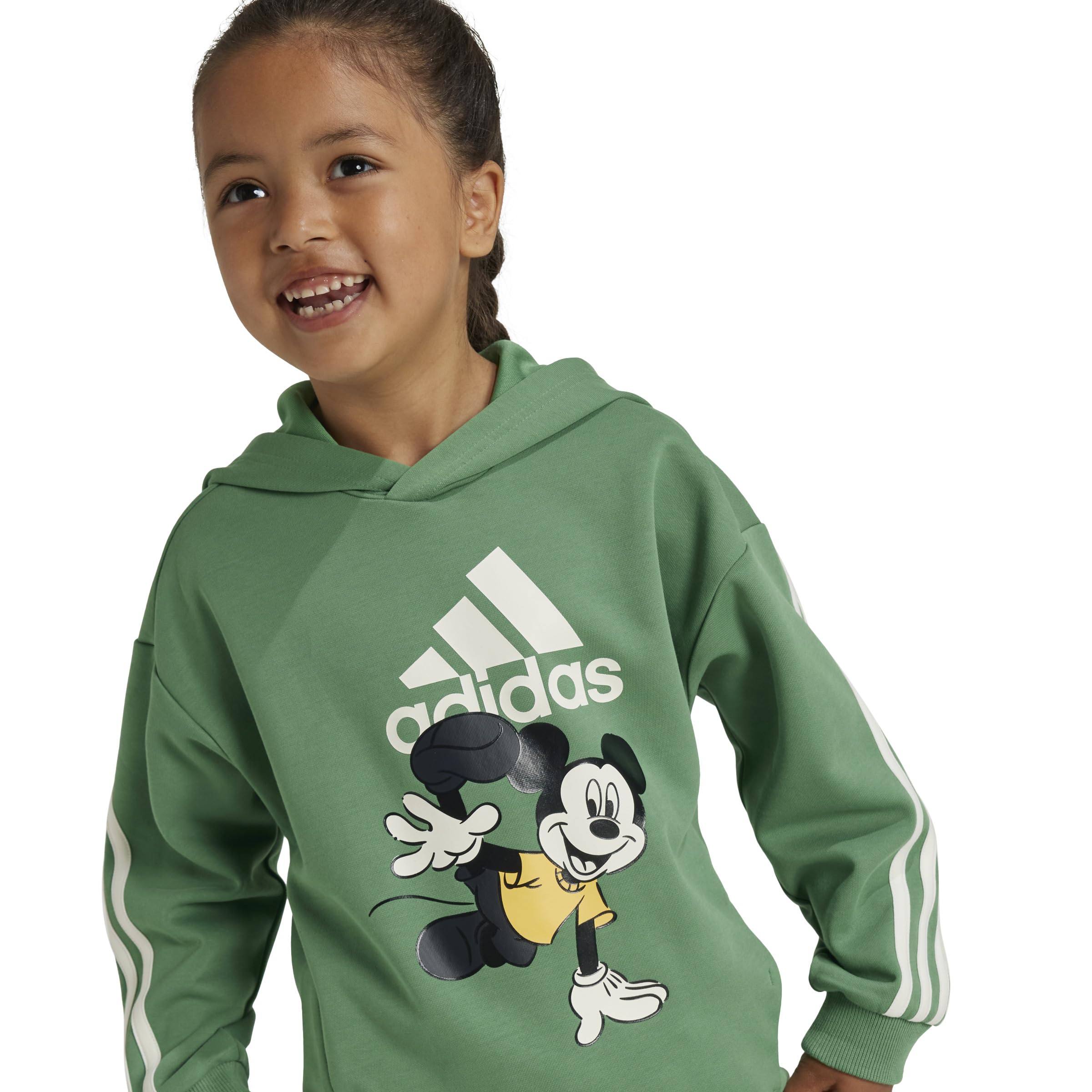 Adidas Kids' Disney Mickey Mouse Hooded Sweatshirt - Soft Cotton Pullover for Boys & Girls - Perfect for School, Playdates & Family Outings