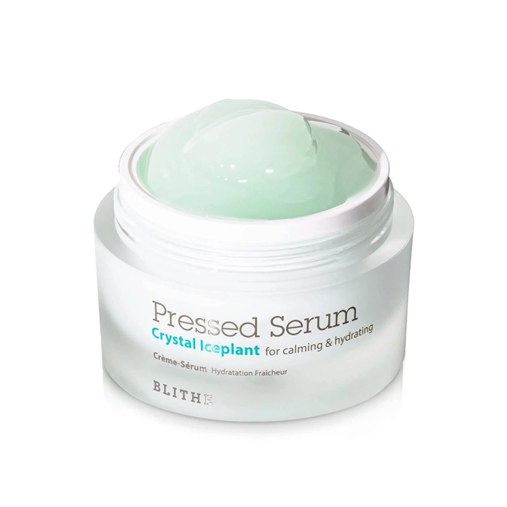 BLITHE Pressed Serum Crystal Iceplant 50ml - Hydrating Facial Serum for Dry Skin, Anti-Aging & Brightening - Perfect for Daily Skincare Routine & Night Care