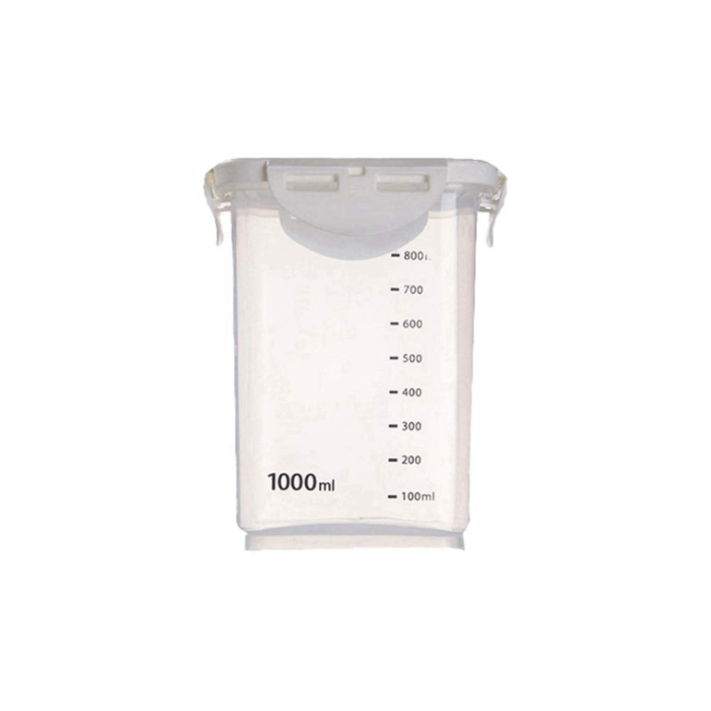 Naiyafly Airtight Food Storage Containers with Scale - 240/650/1000/1800ML Glass Jars for Refrigerator, Pantry Organization - Perfect for Storing Fresh Dried Fruits, Snacks, Coffee, Tea, Spices & Bulk Foods - Ideal for Kitchen, Home & Office Use