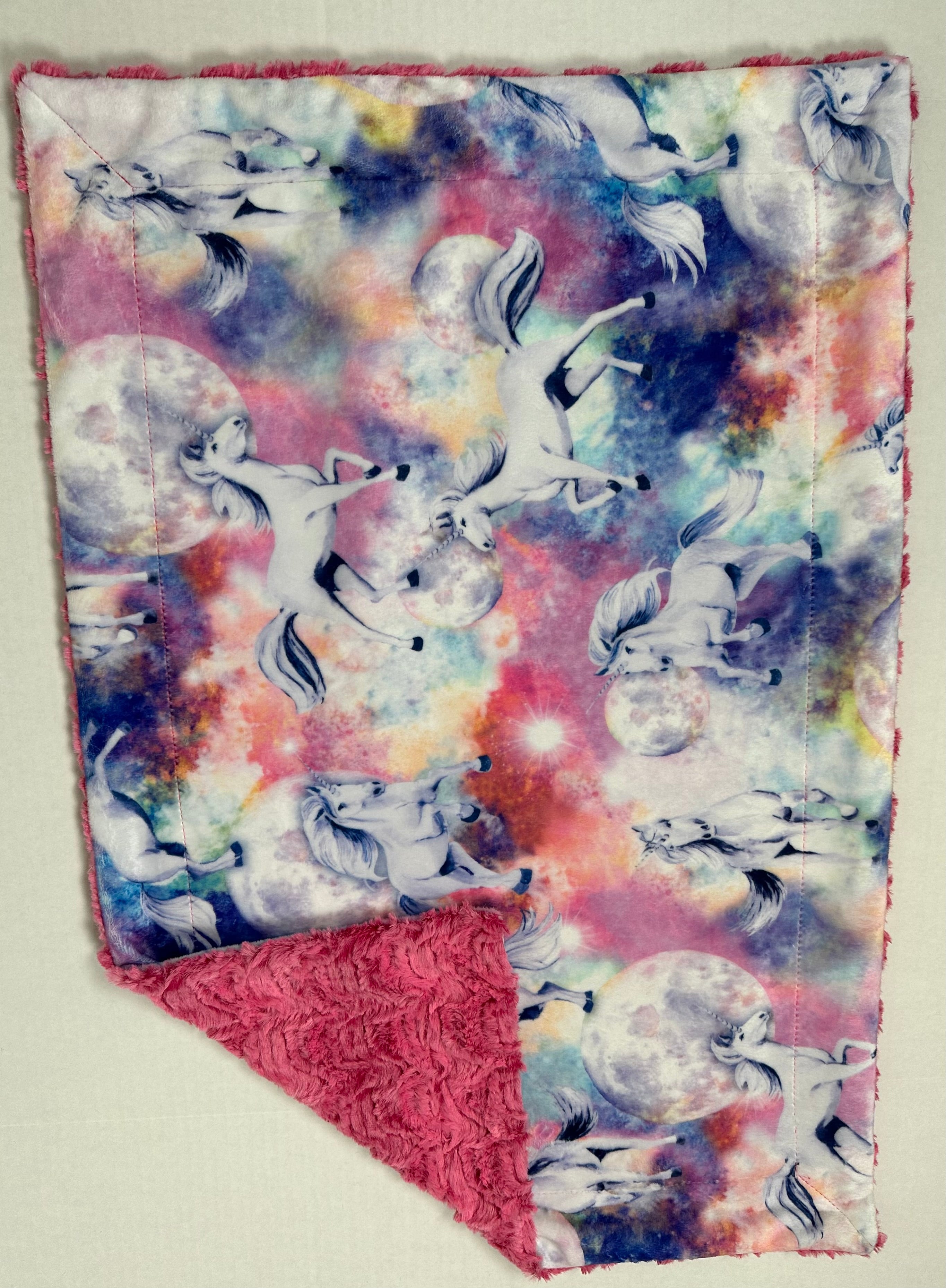 Paloma Magenta Lovey Baby Blanket 20x30 - Soft Unicorn Design for Newborns & Toddlers | Perfect for Nursery, Stroller, and Cuddle Time