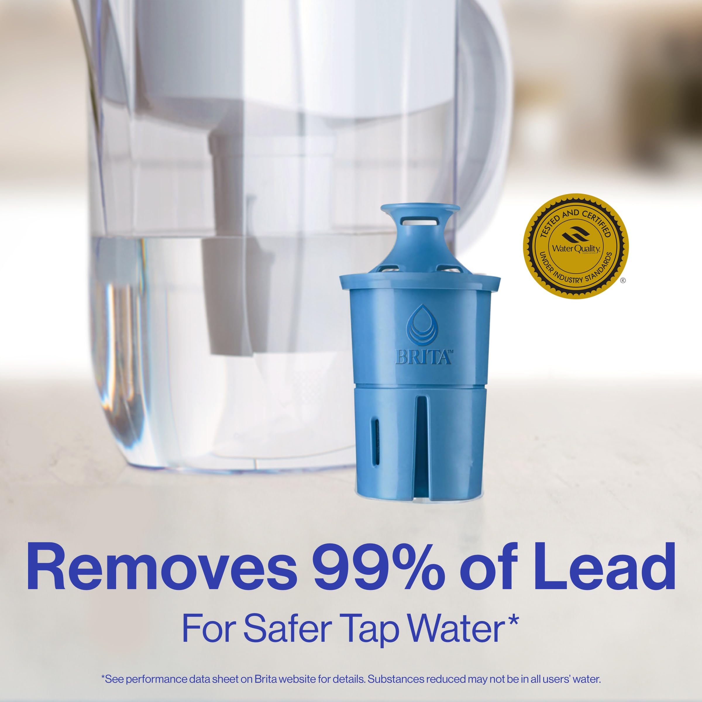 Brita Metro Elite Water Filter Pitcher - 6 Cup White | 99% Lead Removal | Includes 1 Filter | Perfect for Home, Office & Travel | Clean Drinking Water Solution