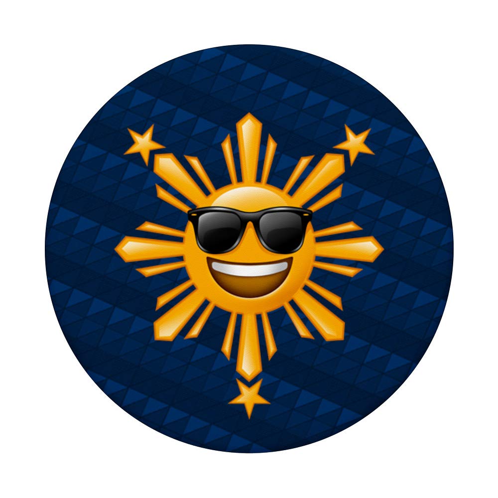 Philippine Flag Phone Grip & Stand | Filipino Happy Sun Design for iPhone, Samsung, Galaxy - Perfect for Travel, Daily Use & Showing National Pride