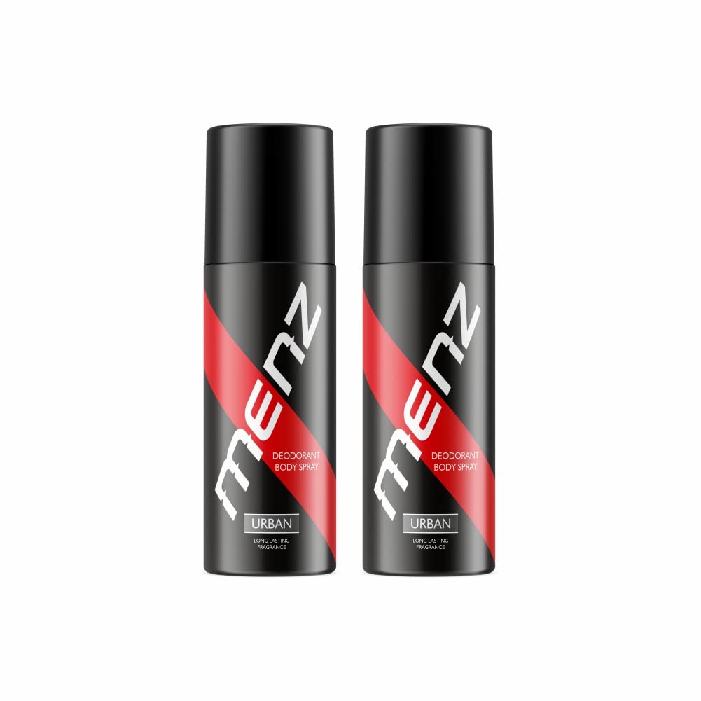 Premium Men's Deodorant & Body Spray - Long Lasting Fresh Scent | Odor Protection | Luxury Fragrance for Daily Use | URBAN Scent (Pack of 2) | Ideal for Gym, Work & Outdoor Activities