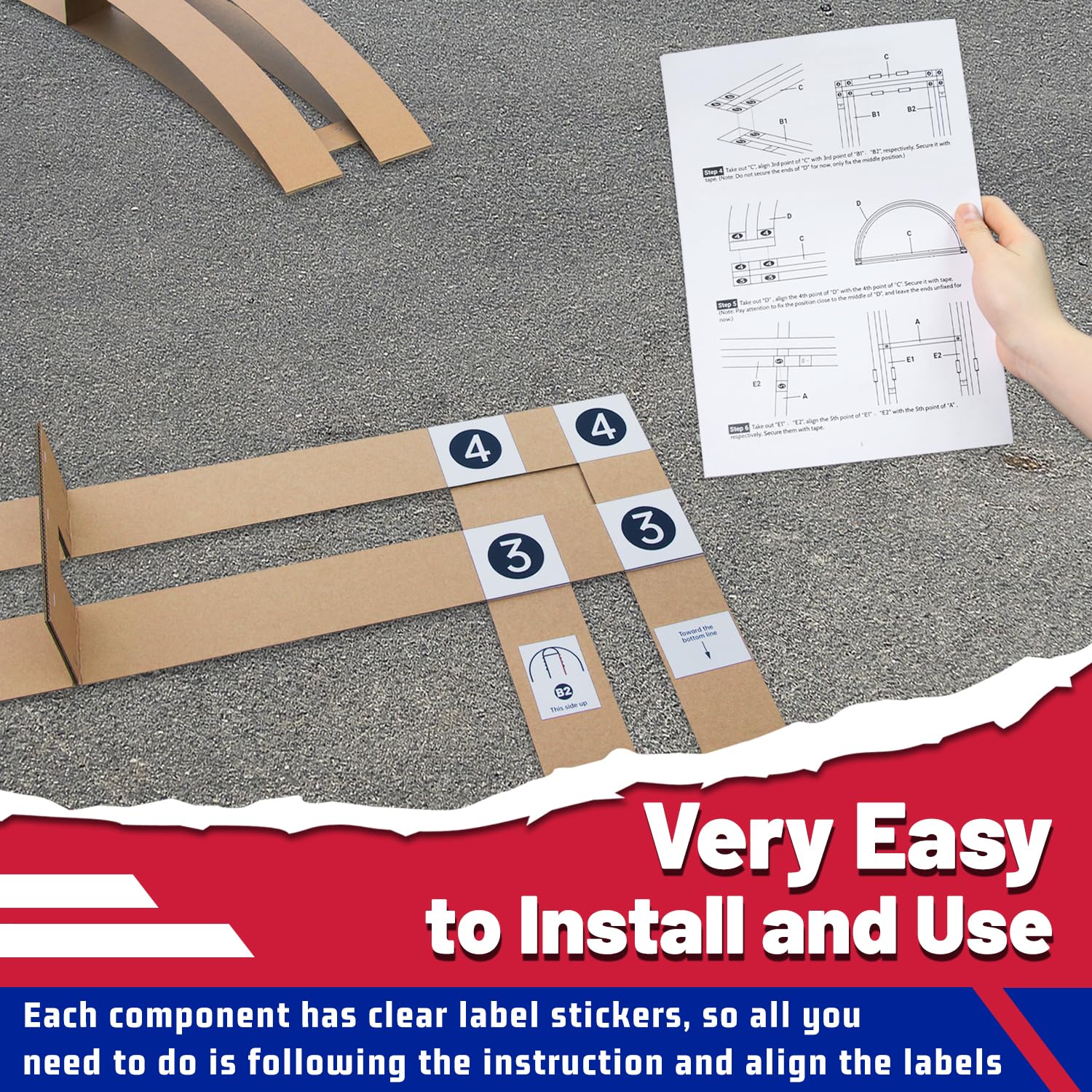 Basketball Court Stencil Kit - Reusable Driveway Marking Template with Clear Instructions for High School & Home Use | Perfect for DIY Backyard, Driveway & Outdoor Basketball Courts