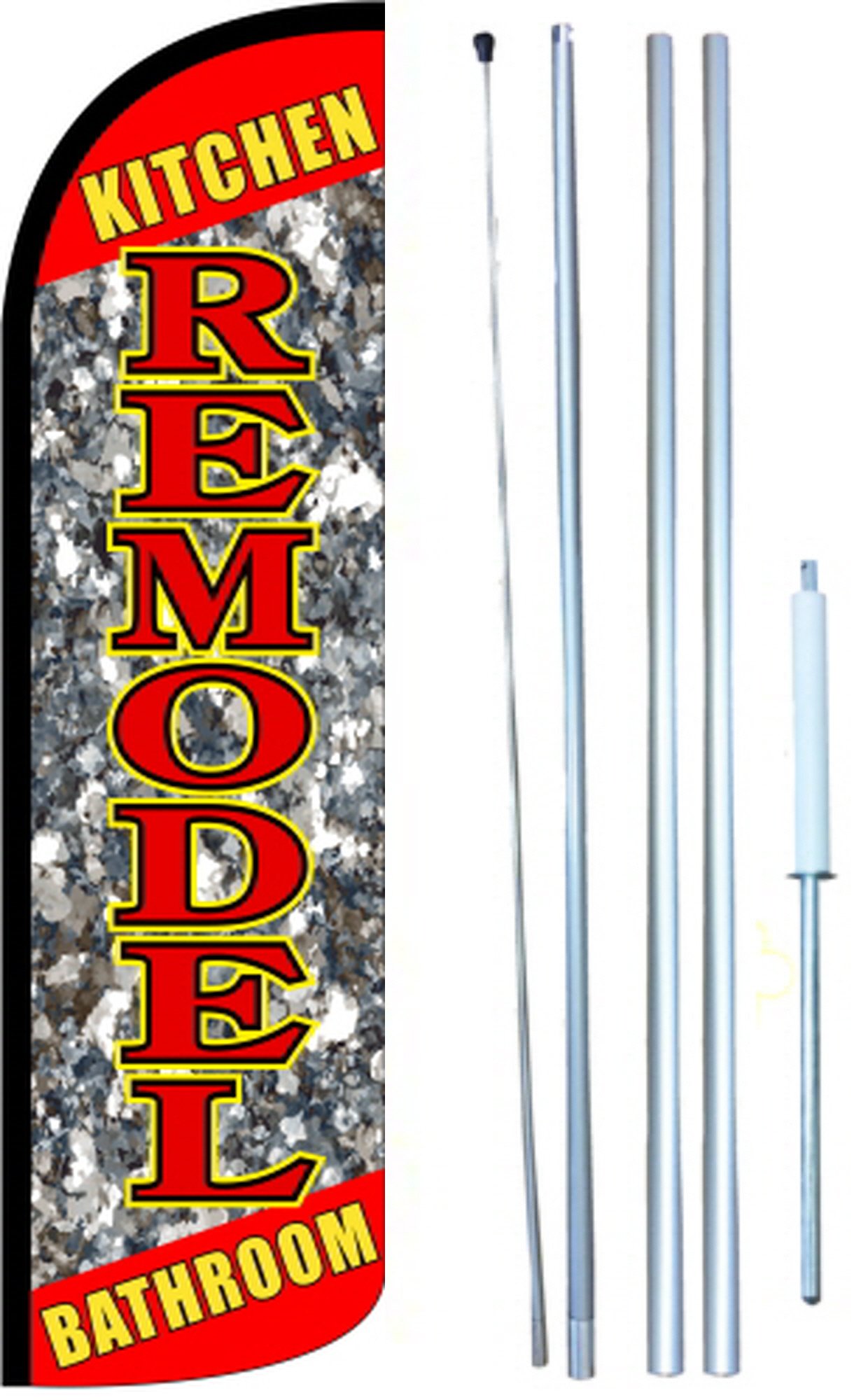 Windless Flag Kit for Kitchen & Bathroom Remodeling - Full Sleeve Design | Perfect for Home Decor, Outdoor Events & Patriotic Displays