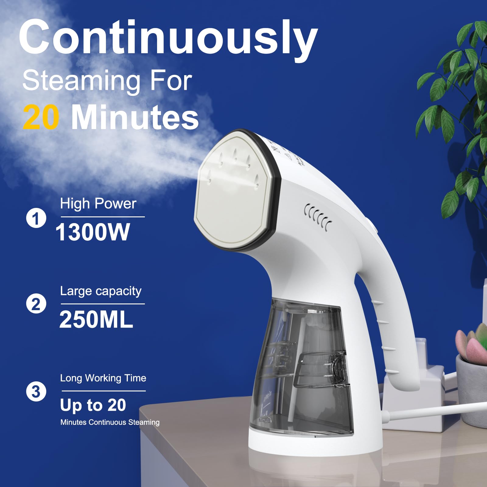 Best Handheld Clothes Steamer - Portable Garment Steamer for Travel & Home Use - Quick Wrinkle Remover for Shirts, Dresses & Suits - Perfect for Business Trips & Daily Outfits