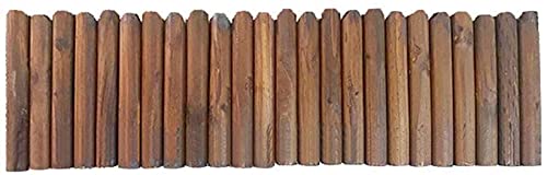 EIIDJFF Wooden Garden Fence Border - 120x70cm Pine Log Roll Edging for Outdoor Fairy Gardens, Flower Beds & Landscape Protection (Natural Brown) | Perfect for Yard Decor, Pathway Borders & DIY Garden Projects