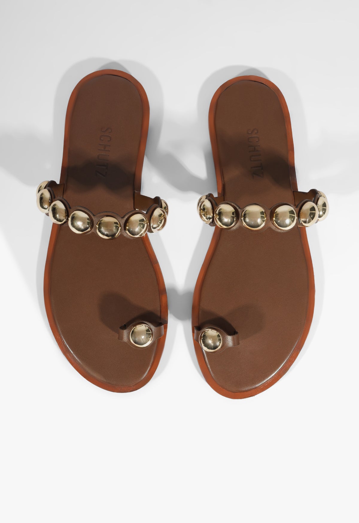 Romy Women's Brown Leather Flat Sandals - Comfortable Casual Sandals for Summer, Beach, Walking & Travel