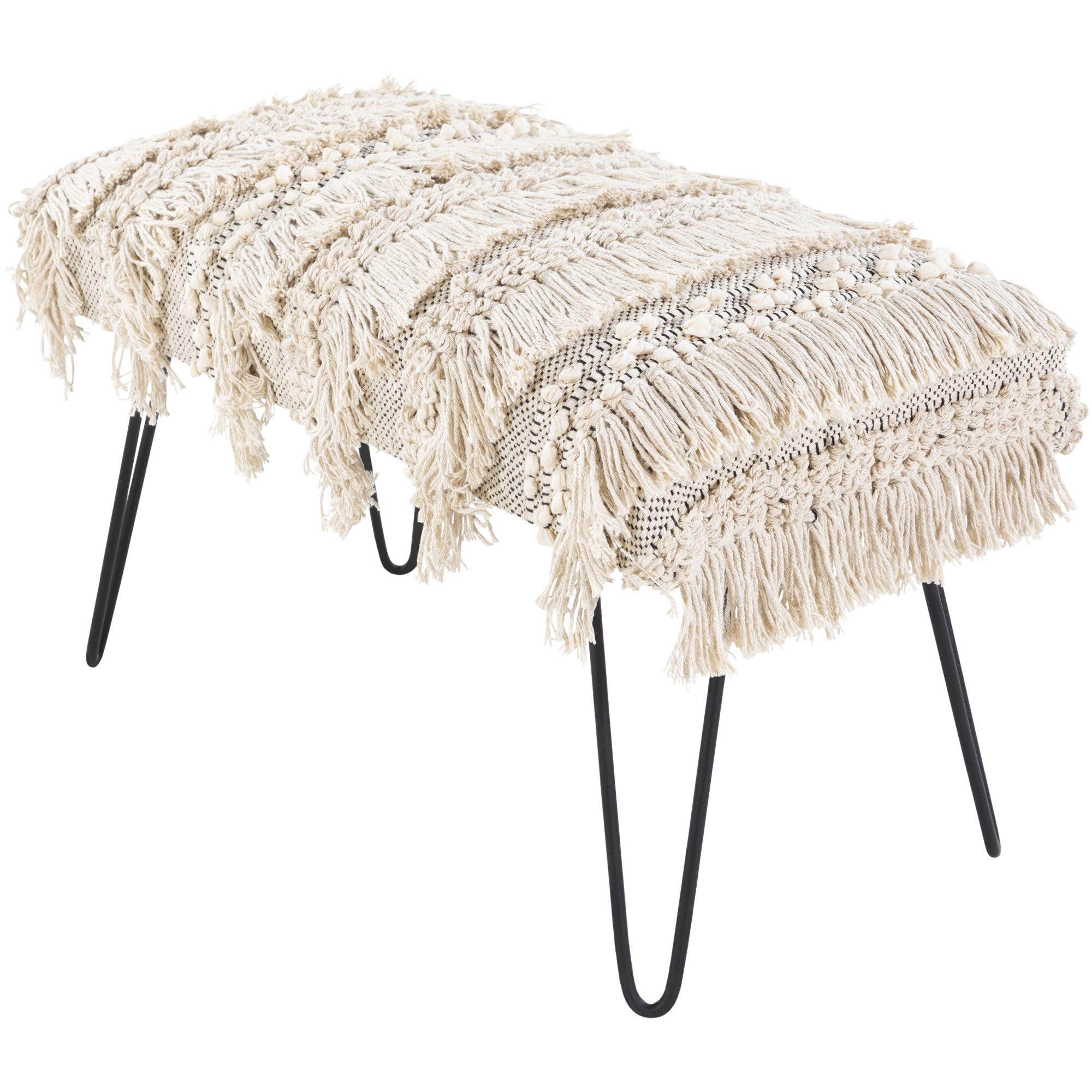 Livabliss Wellington Rustic Scandinavian Upholstered Bench - 18