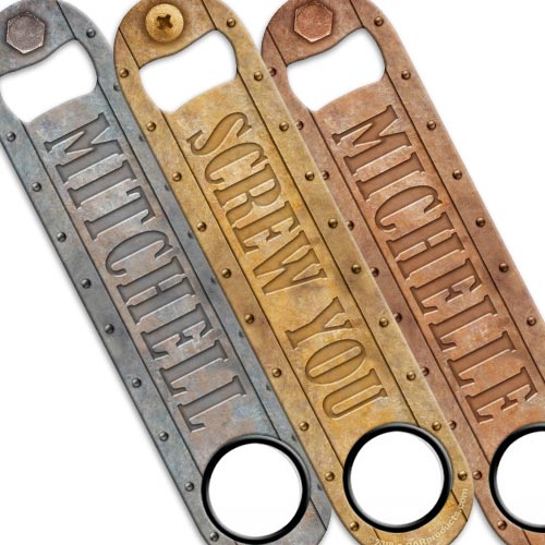 Custom Engraved Speed Bottle Opener - Durable Screw & Bolt Design - Multiple Color Options - Perfect for Bars, Parties, and Outdoor Adventures