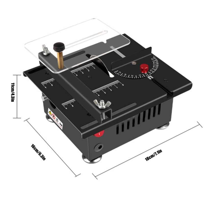 Mini Table Saw for Woodworking - Portable Adjustable Multi-Function Cutting, Sanding, Engraving & Drilling All-in-One Craft Machine | Perfect for DIY Projects, Home Workshops & Small Wood Crafts (Rising & Falling Style)