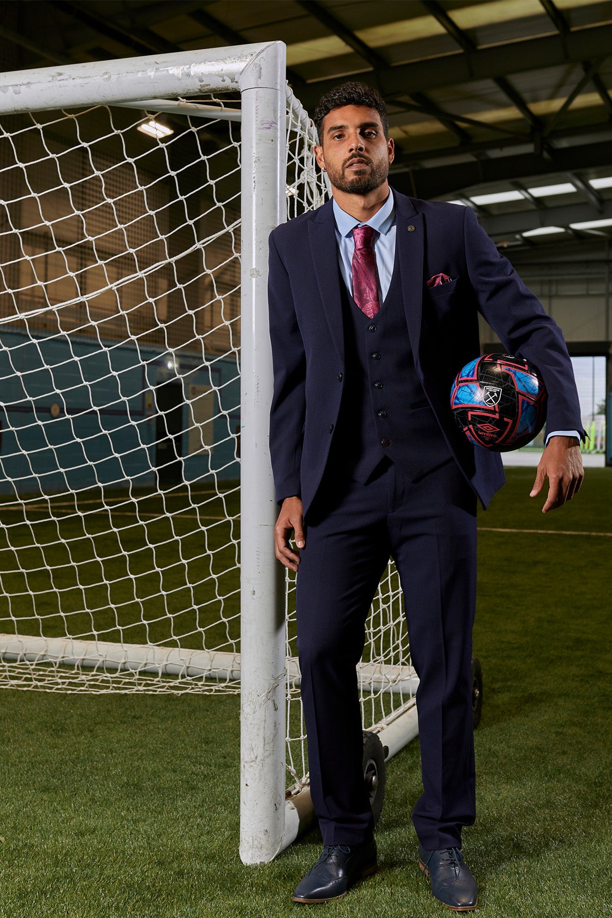 BROMLEY Navy Check Three Piece Suit for Men - Premium Wool Blend Formal Attire | Perfect for Weddings, Business Meetings & Special Occasions