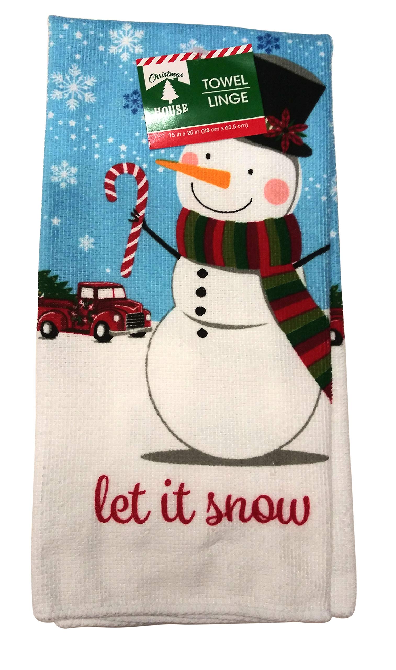 Christmas Holiday Baking Kitchen Linen Set (6 Piece) - 2 Kitchen Towels, 2 Pot Holders, 1 Oven Mitt, 1 Magnetic Dry Erase Recipe Planner - Perfect for Holiday Cooking, Baking & Kitchen Organization