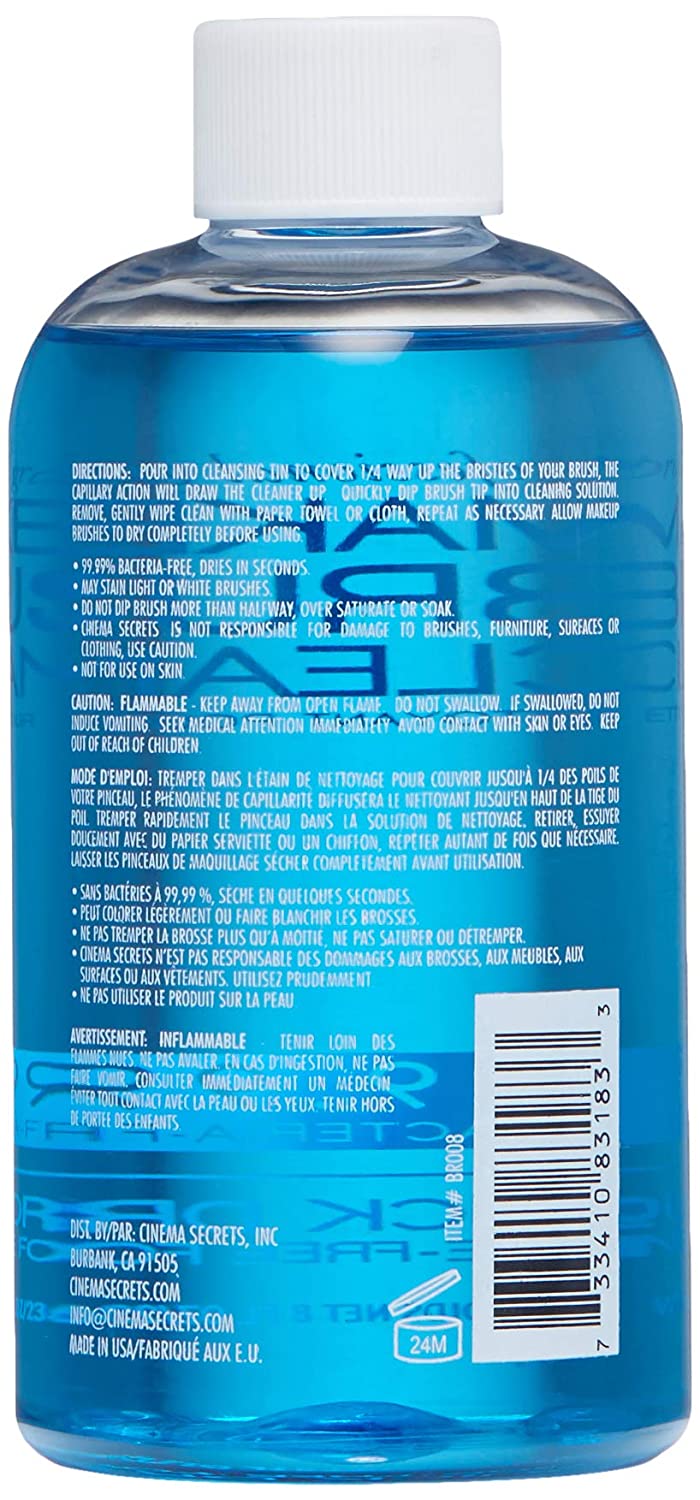CINEMA SECRETS Pro Cosmetics Professional Makeup Brush Cleaner - Quick Drying, Deep Cleansing for All Brush Types | Perfect for Home & Salon Use