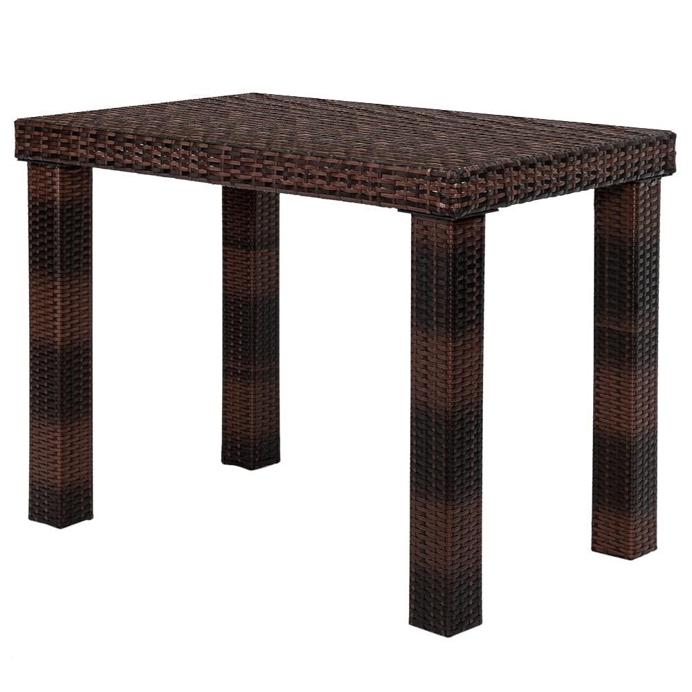 MengK Modern Bar Table - Brown Gradient Finish - Perfect for Kitchen, Dining Room & Small Spaces - Sturdy & Stylish Home Furniture