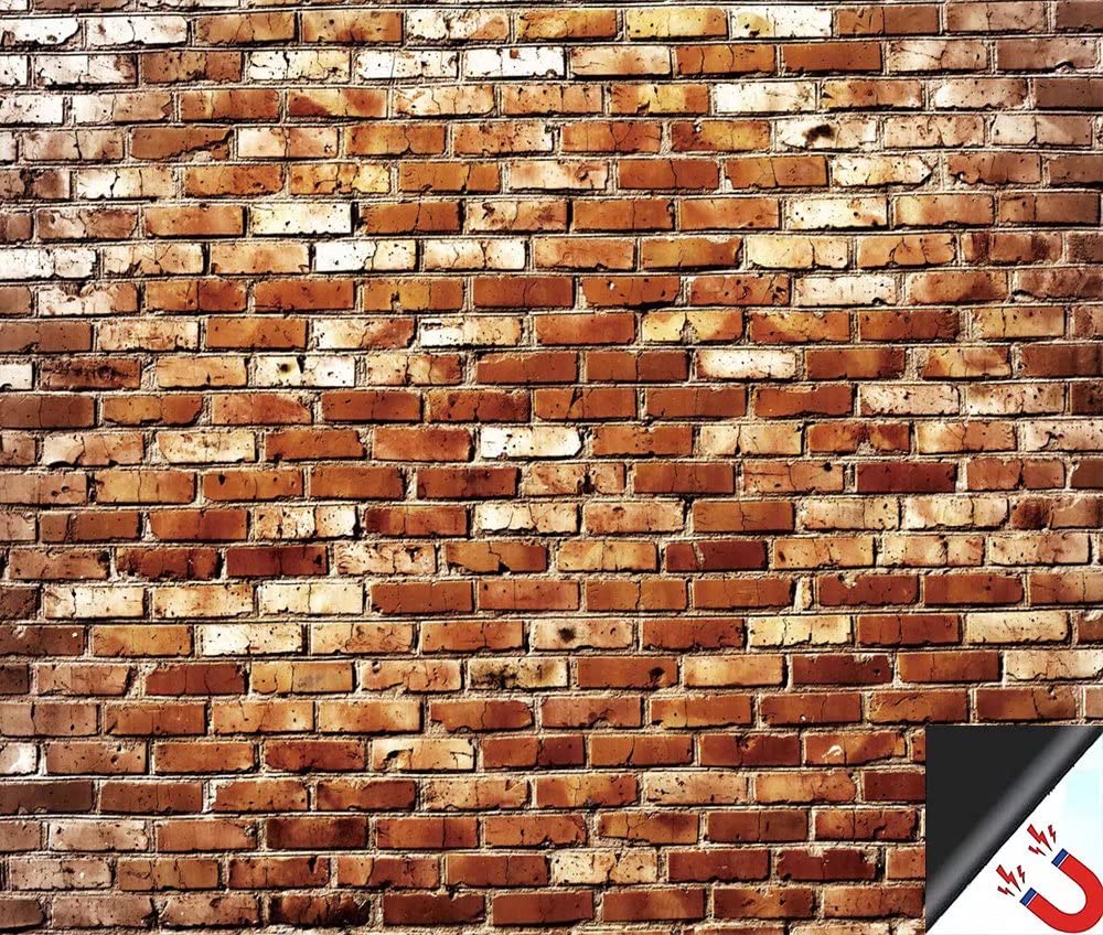 Brick Wall Dishwasher Magnet Cover - Reusable Vinyl Decal for Appliances (23