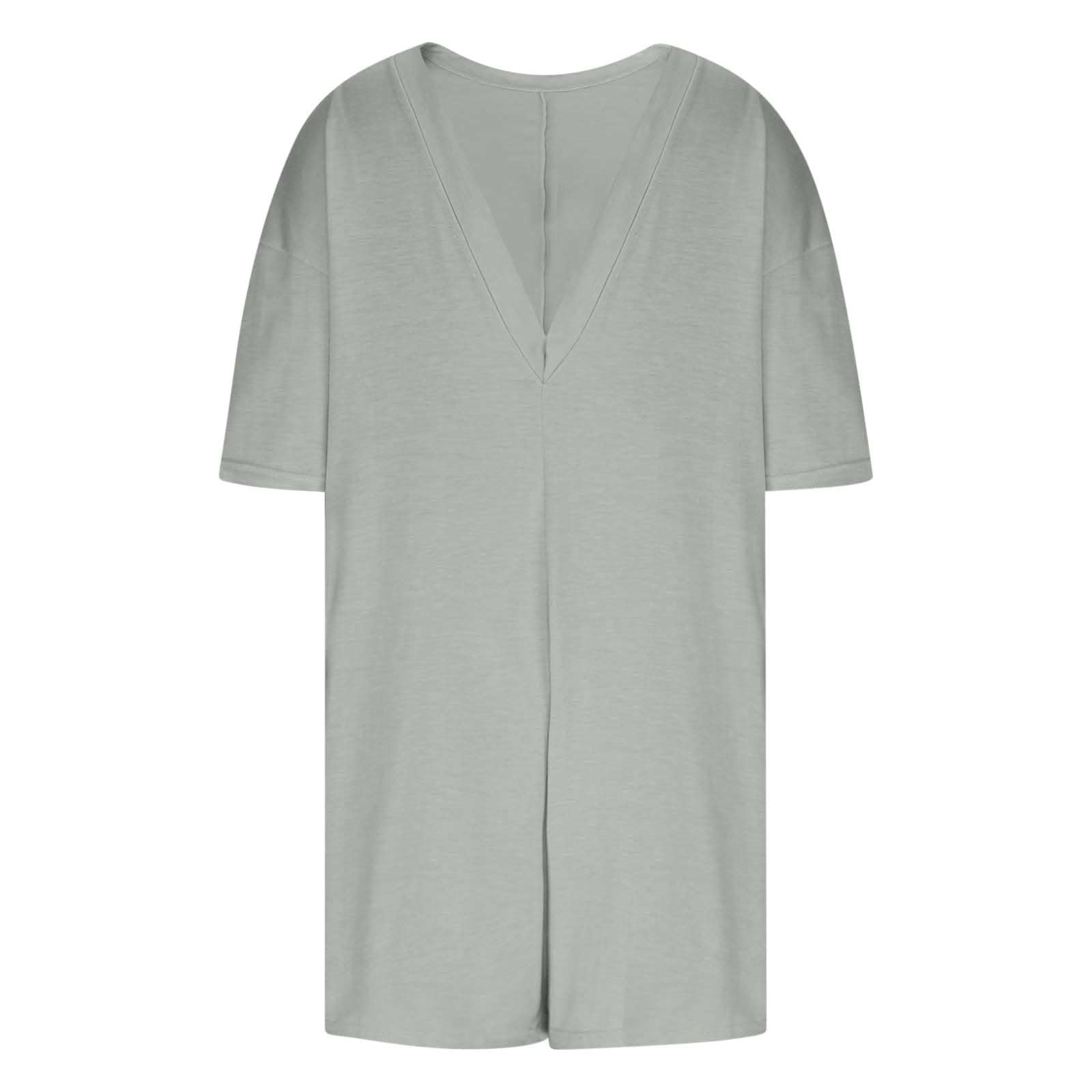 2024 Women's Summer Romper - Casual Half Sleeve Short Jumpsuit with Crewneck, Loose Fit Athletic Overalls & Pockets | Perfect for Beach Outings, Weekend Brunch & Outdoor Activities