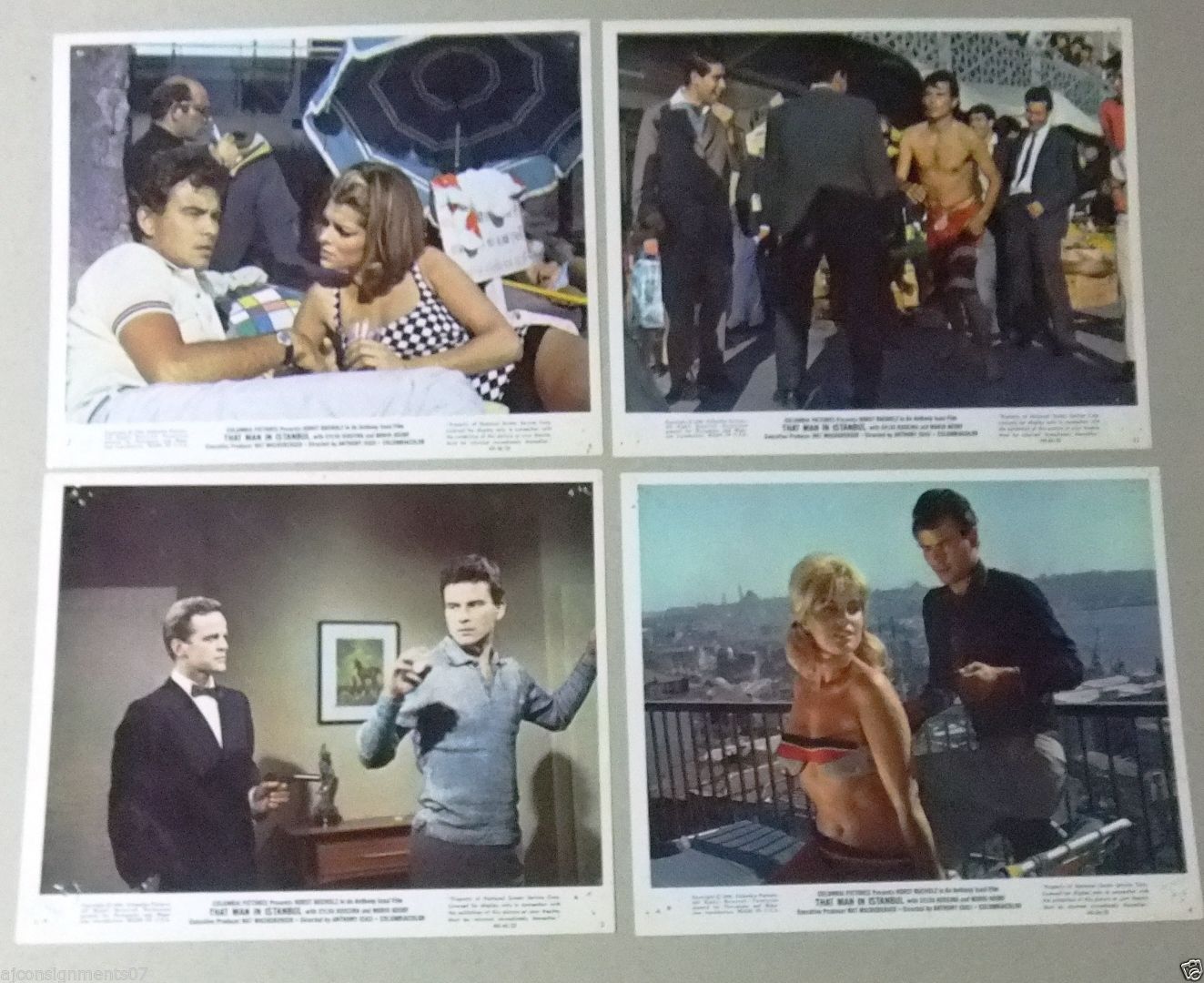 Vintage THAT MAN IN ISTANBUL Movie Lobby Cards Set of 11 - Horst Buchholz 1960s Classic Film Memorabilia - Perfect for Movie Collectors, Home Theater Decor & Retro Film Displays