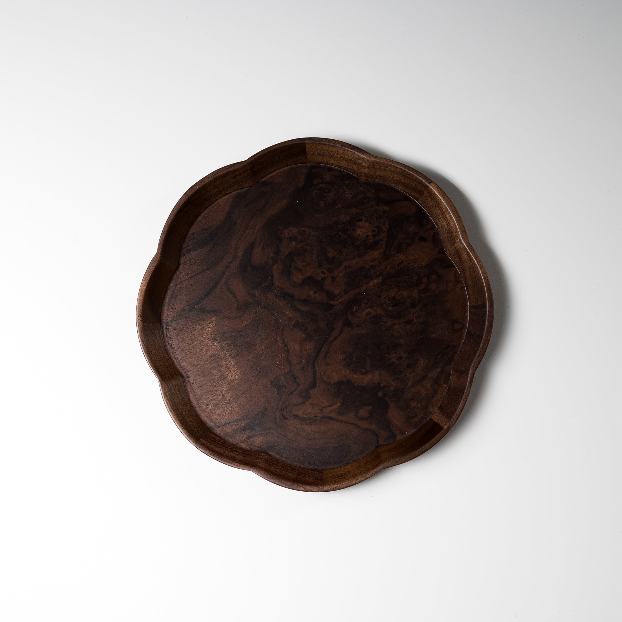 Handmade Premium Dark Brown Walnut Wood Tray - Elegant Serving Tray for Coffee, Tea, and Breakfast in Bed - Perfect for Home Decor and Gift Giving