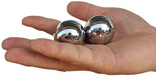 Stainless Steel Chinese Baoding Balls - 65mm Meditation & Stress Relief Hand Therapy Balls for Adults | Fitness Exercise, Relaxation & Mindfulness Practice