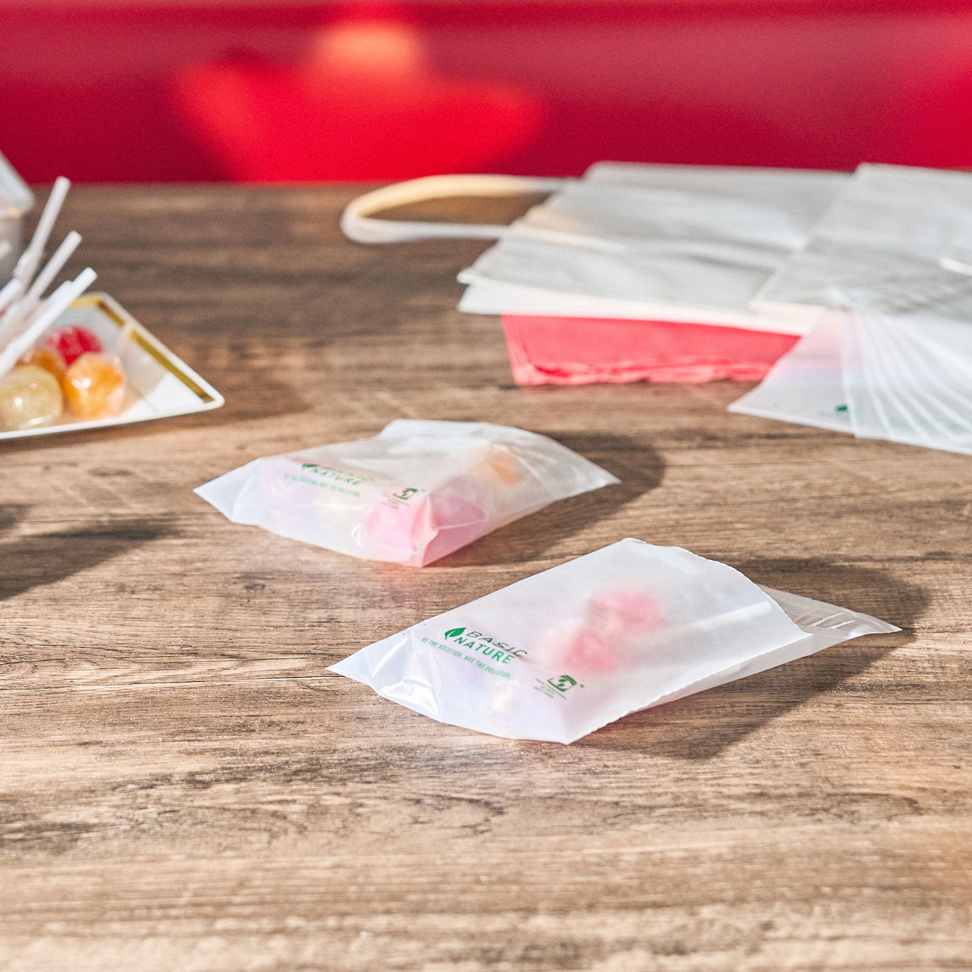 Eco-Friendly Translucent PLA/PBAT Self-Sealing Compostable Lip & Tape Bags - 4.75