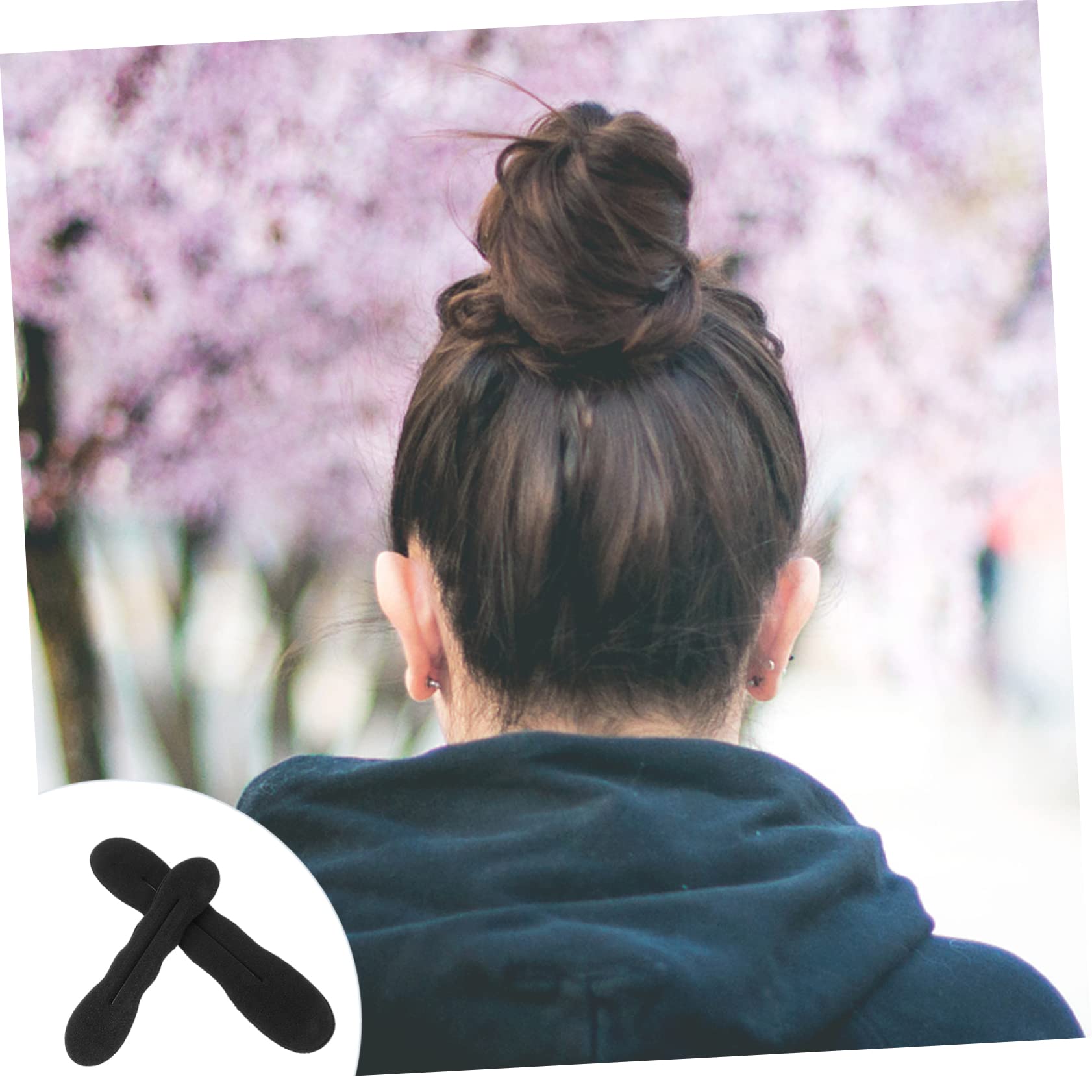 FRCOLOR 6-Piece Hair Bun Donut Set - Sponge Ponytail Bun Maker for Ballet, Dance, Recital & Updos - Perfect for Ballerinas, Performers & Everyday Hairstyles