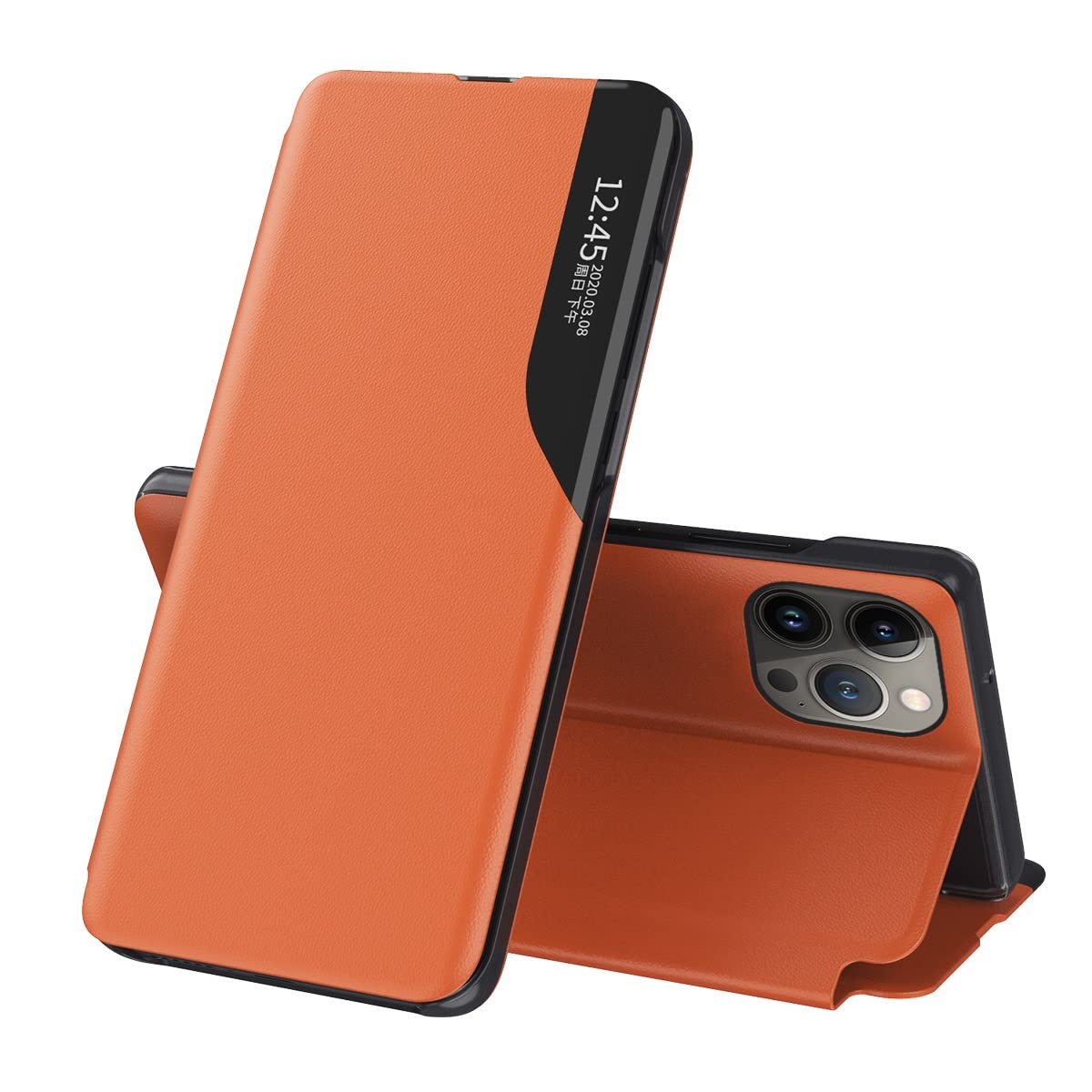 Premium PU Leather iPhone 11 Case - Shockproof Flip Cover with Stand for Daily Use