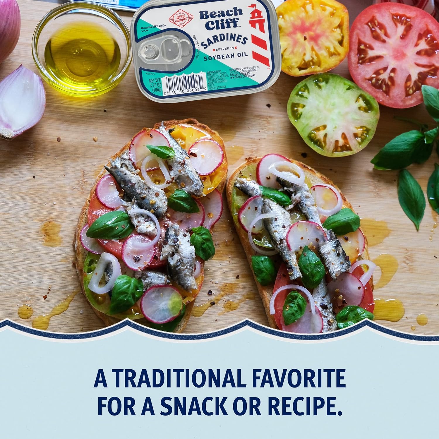 Wild Caught Sardines in Soybean Oil - Pack of 12 (3.75 oz Cans) - 14g Protein, Gluten Free, Keto Friendly - Perfect for Pasta, Salads & Seafood Dishes - Healthy Pantry Staple for Quick Meals & Camping