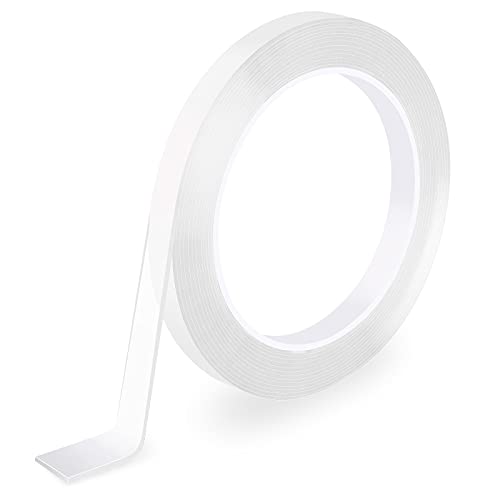 AZNOKING Heavy Duty Double Sided Tape - 9.84FT Nano Adhesive Tape for Mounting, Washable & Removable Strong Sticky Strips - Transparent Carpet Tape for Photos, Posters & Home Decor - Perfect for DIY Projects, Wall Art & Office Organization