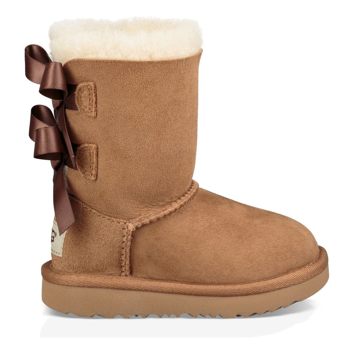 UGG Toddler's Bailey Bow II Boot in Chestnut - Warm Winter Snow Boots for Kids, Perfect for Outdoor Play & Cold Weather