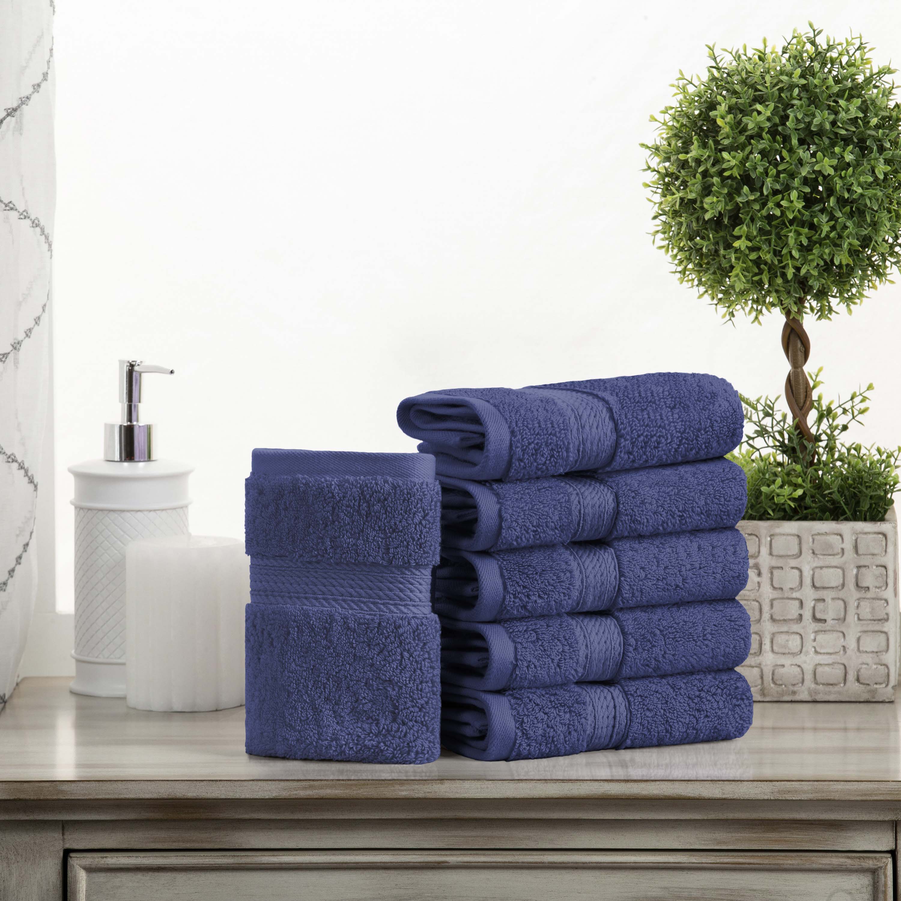 Premium 100% Egyptian Cotton Plush Heavyweight Luxury Bath Towel Set of 6 - Ultra Soft & Absorbent for Spa, Hotel & Home Use