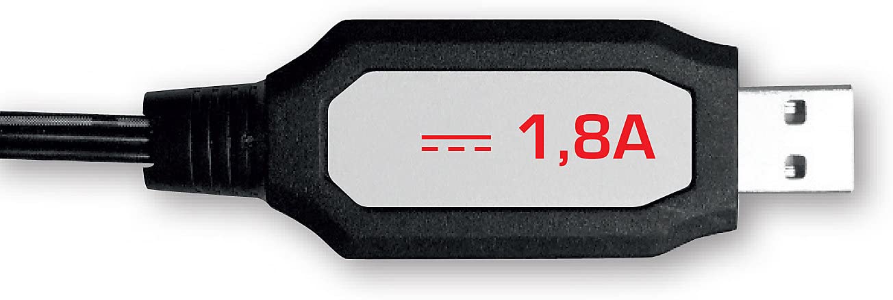 LiFePO4 Battery USB Charging Cable 1A 6.4V - Fast Charging for Solar Power, RV, Marine & Off-Grid Applications