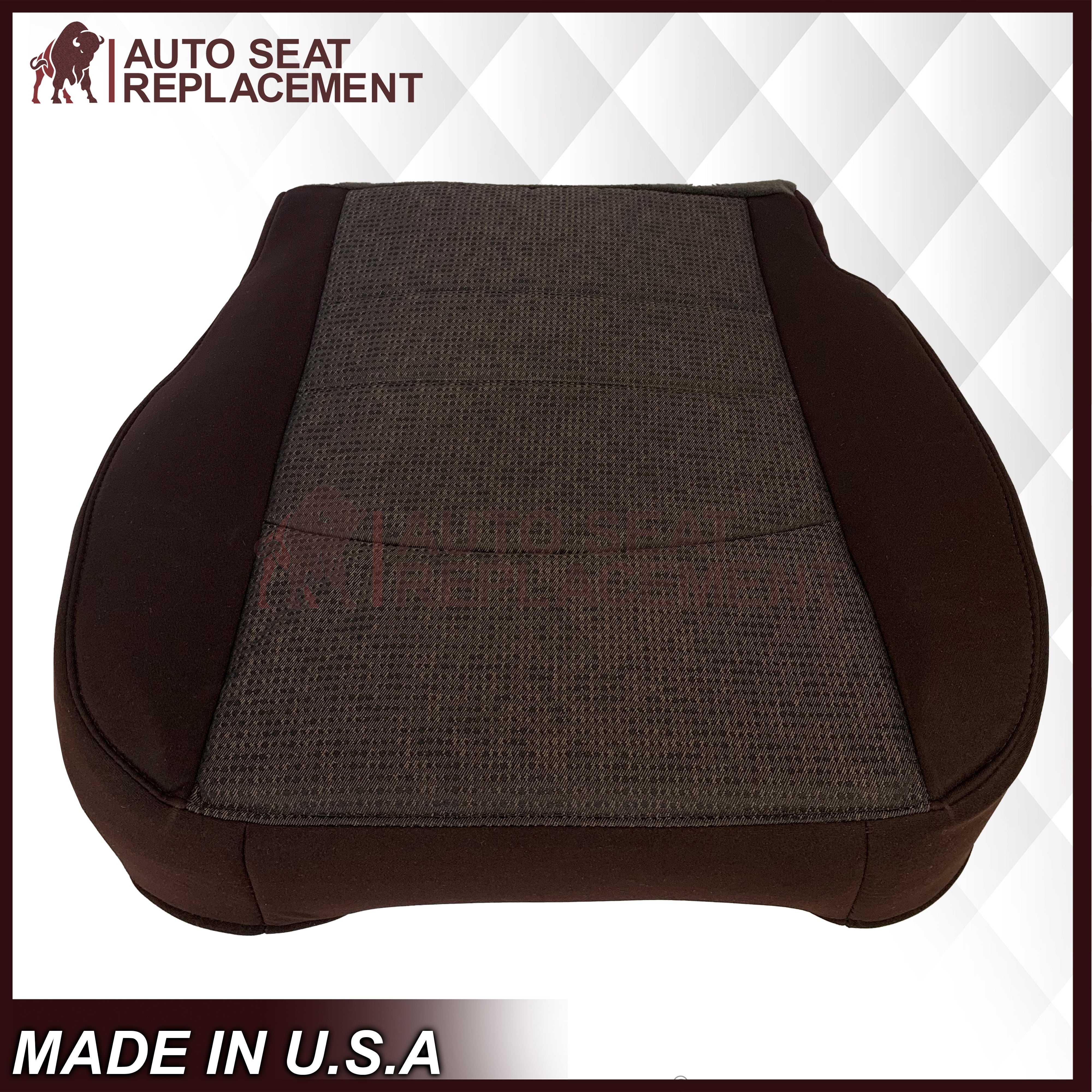 2013-2018 Dodge Ram 1500 2500 SLT Outdoorsman Custom Fit Bottom Cloth Seat Cover - Durable Brown Truck Seat Protector for Off-Road & Work Trucks