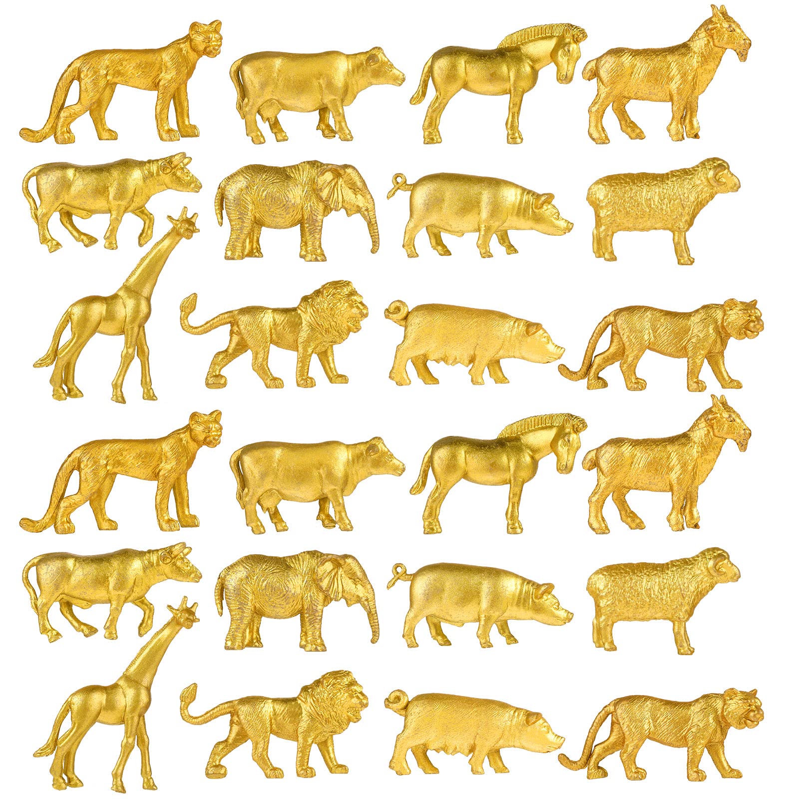 24-Piece Safari Animal Figurines Set - Realistic Mini Jungle Animal Toys for Kids, Plastic Wild Animal Figures for Party Favors, Bath Toys & Educational Playsets - Perfect for Birthday Gifts, Classroom Learning & Pretend Play Adventures