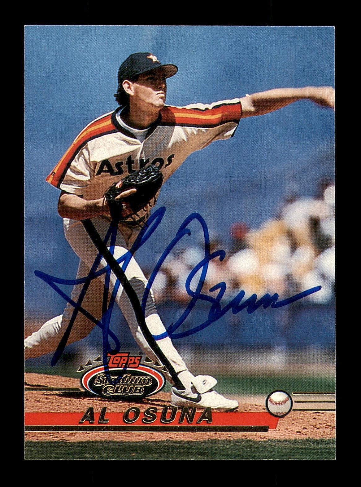 Al Osuna Autographed 1993 Stadium Club Baseball Card #236 - Houston Astros Memorabilia - Limited Edition Collectors Item - Perfect for Sports Fans & Memorabilia Collectors
