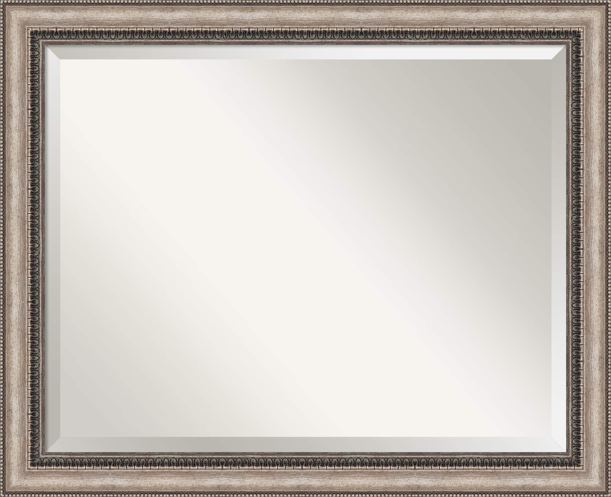 Amanti Art Framed Bathroom Vanity Mirror 28x22 Inches - Lyla Ornate Silver Design for Modern Bathroom Decor | Perfect for Makeup, Shaving & Home Vanity