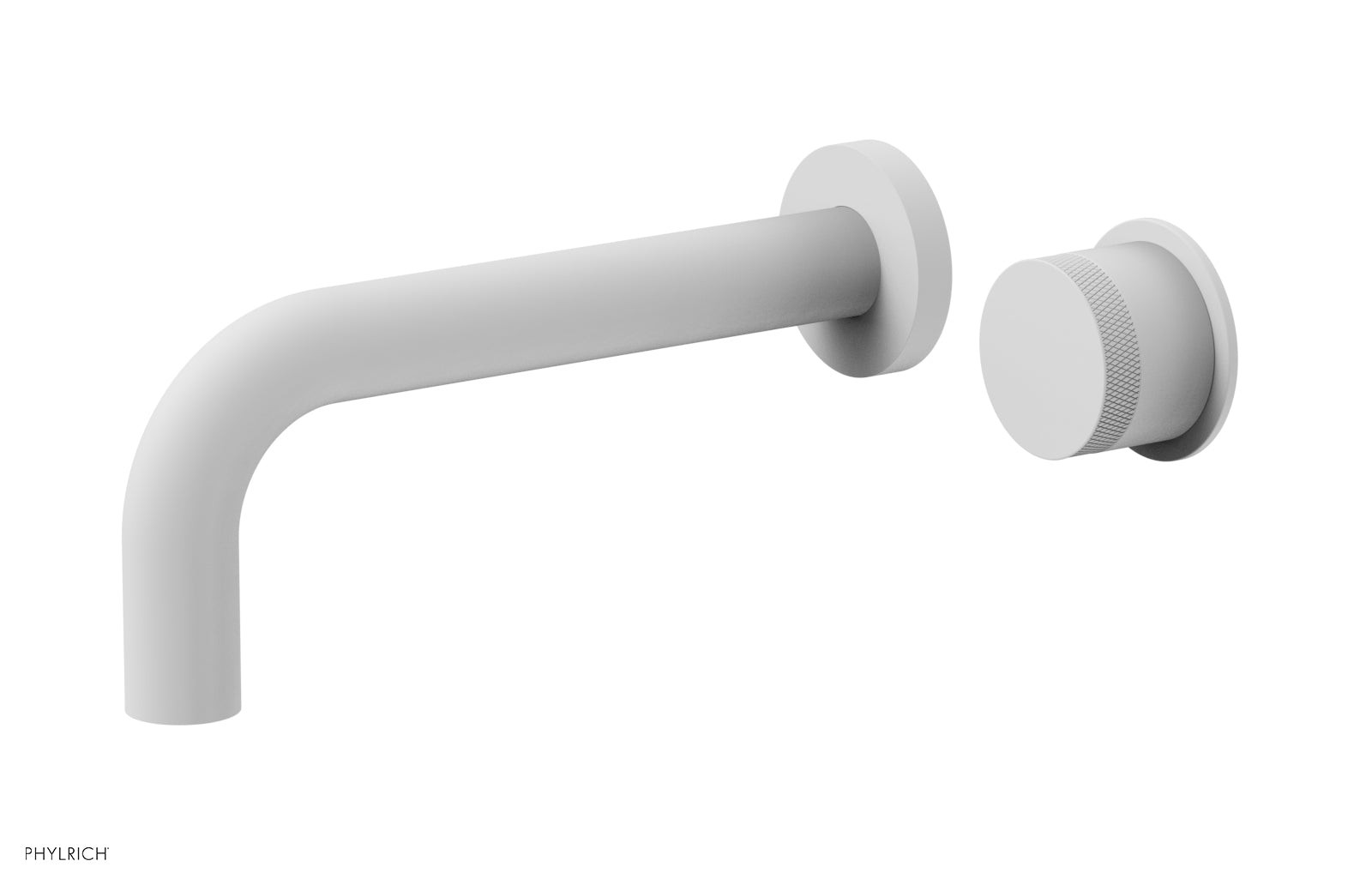 Basic II Single Handle Wall Lavatory Faucet Set with Knurled Handle - 230 18 - Perfect for Bathroom Sink, Powder Room, and Guest Bath Installation