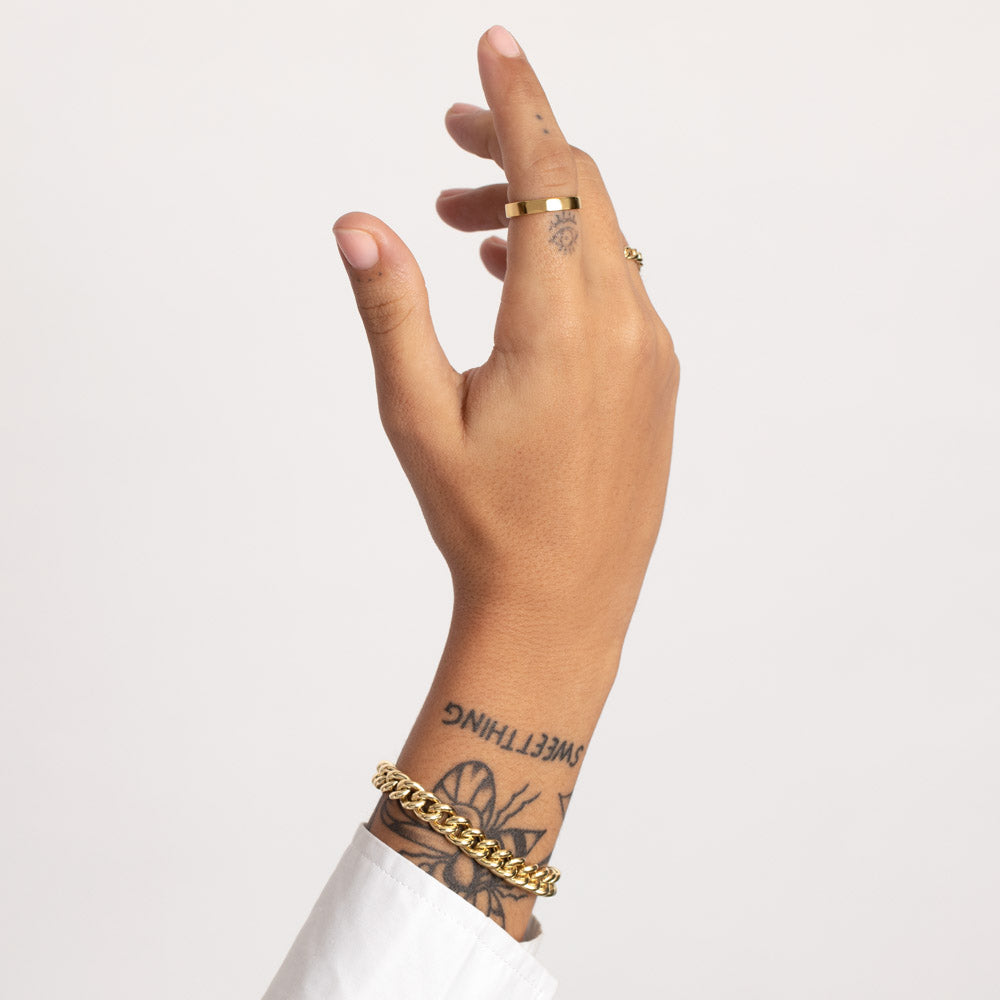 Slim Gold Boyfriend Stacker Ring for Women - Minimalist Layering Rings for Everyday Wear, Stackable Jewelry Gift for Her